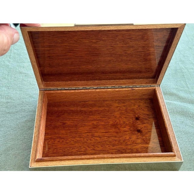 Gucci Dead-stock Silver-plate Wood Lined Box with Vermeil Iconic GG Detail on Lid. Unused in original box and wrapping....
