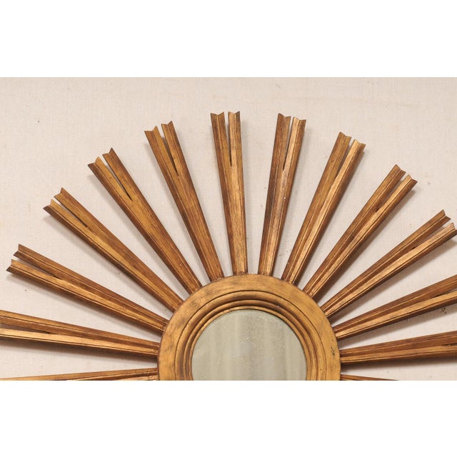Contemporary Decorative Sunburst Mirror For Sale - Image 4 of 9