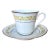 Vintage Towne House Spring Teacup & Saucer Sets • Yellow Floral Band and Silver Trim • Sold Individually by Set For Sale