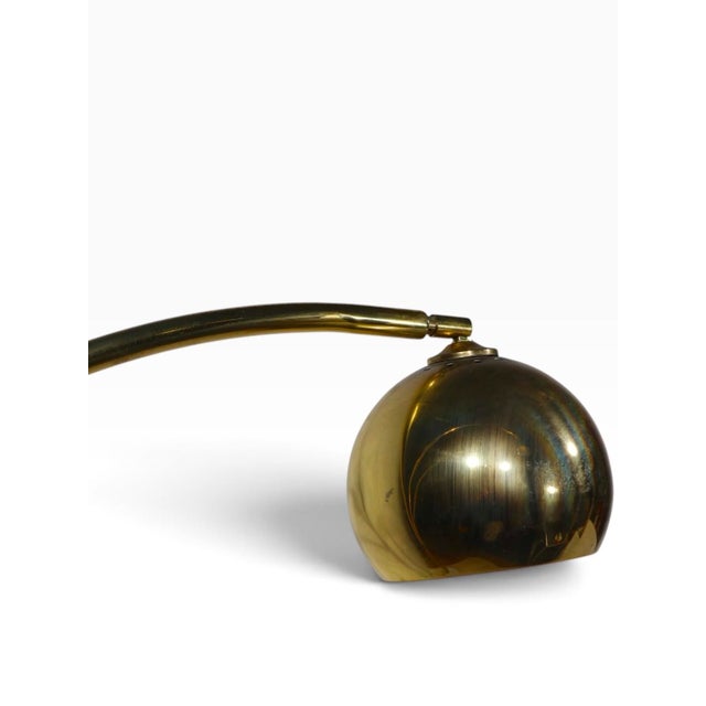 Mid 20th Century 1970s Space Age Brass and Marble Arc Floor Lamp For Sale - Image 5 of 18