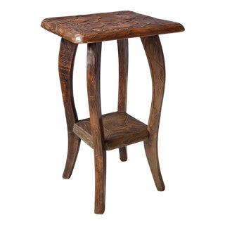 Japanese Hand-Carved Side Table from Liberty & Co, 1900s For Sale