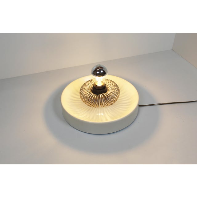 1970s Space Age Spring Wall Lamps by Elektrofém, Hungary, 1970s, Set of 2 For Sale - Image 5 of 10