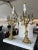 Mid-Century Modern Pair of French Gilt Bronze Figural Candelabra Table Lamp With Cherub For Sale - Image 3 of 6