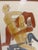 Mid 20th Century 1974 Mid-Century Modern Cubist Interlocking Nude Watercolor Signed Gigi Aramescu – 21.5x30 For Sale - Image 5 of 7