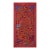 Red & Blue Uzbek Suzani Wall Hanging – Pomegranate Tree and Bird Embroidered Textile 3'4'' X 6'1'' For Sale