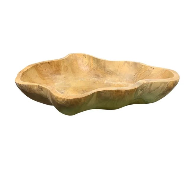 Contemporary Medium Wooden Bowl For Sale - Image 3 of 5