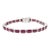 Ruby Octagon Cut Tennis Bracelet in 925 Sterling Silver For Sale