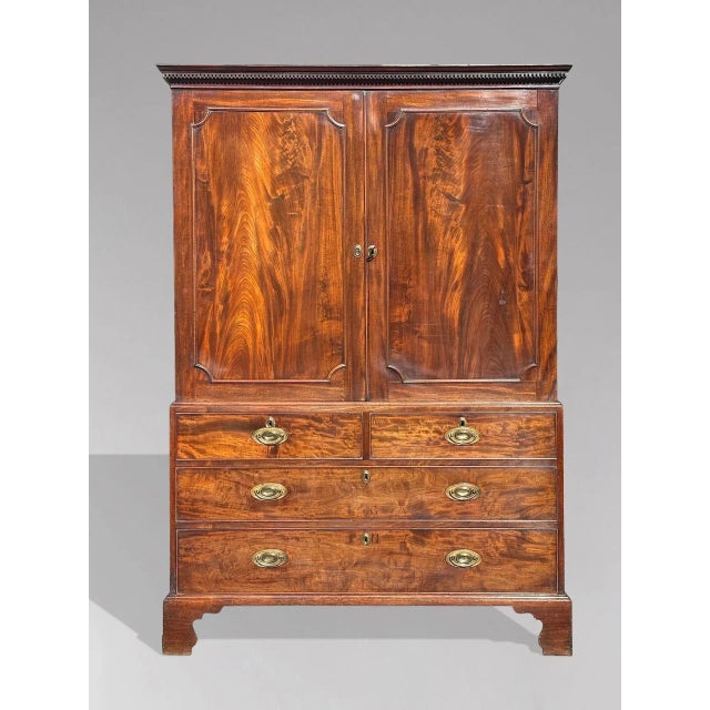 Fine quality 18th century george iii period mahogany linen press cupboard a fine quality 18th-century george iii period...