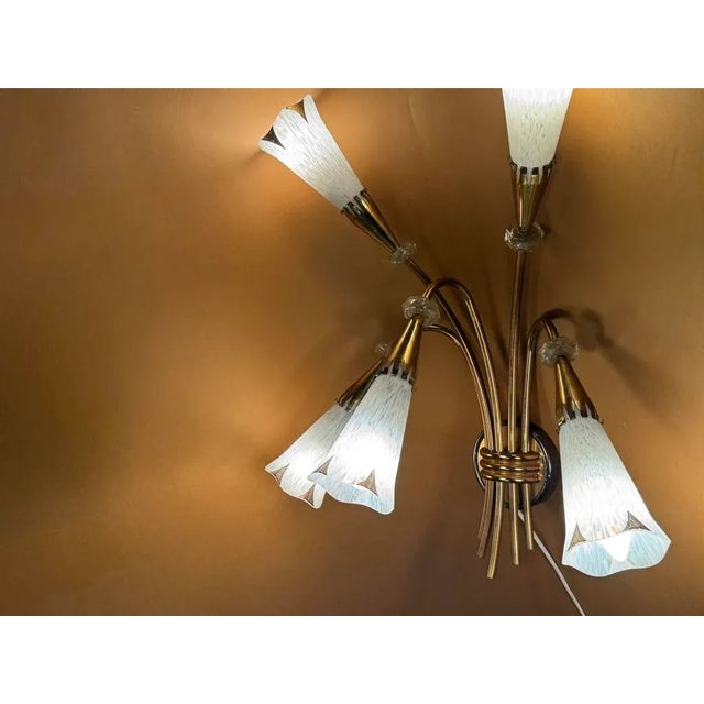 Vintage French Wall Lamps from Maison Arlus, 1950s, Set of 5 For Sale - Image 6 of 17