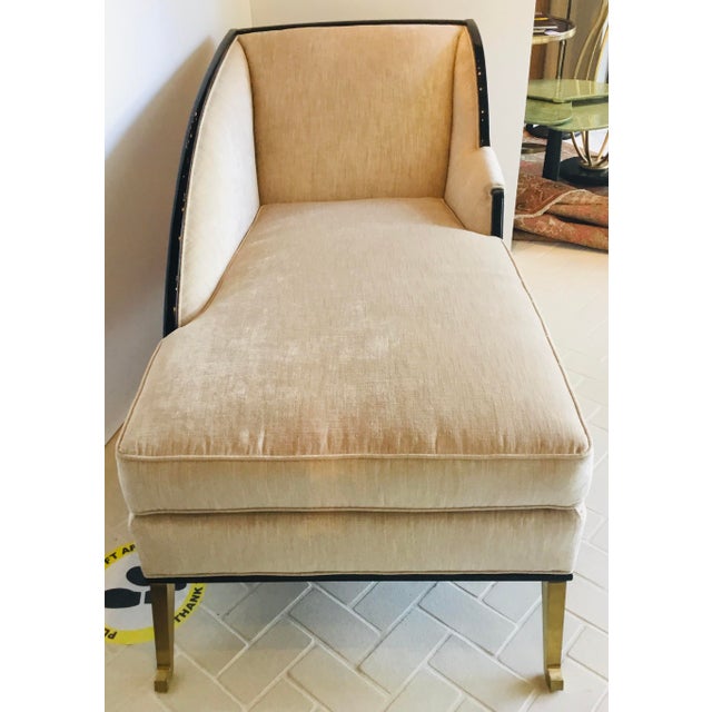 Caracole Signature Modern Ivory Velvet Chaise Lounge Chairish