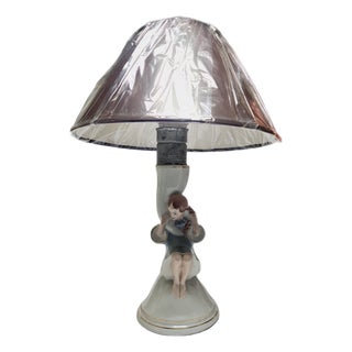 Art Deco Bedside Lamp by Ćmielów, Poland, 1950s For Sale