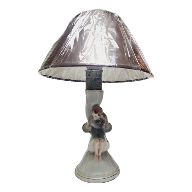 Art Deco Bedside Lamp by Ćmielów, Poland, 1950s For Sale