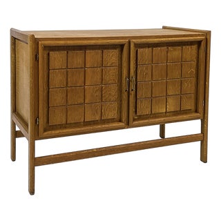 Scandinavian Modern Henning Kjærnulf Style Oak Cabinet For Sale