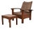 Gustav Stickley Mission Oak Arts & Crafts Bow Arm Reclining Morris Lounge Chair With Ottoman by Warren Hile Studio, Newly Refinished For Sale