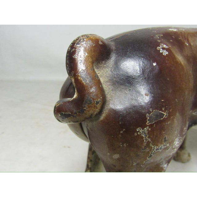 Metal Vintage Cast Iron Hubley Boston Terrier Doorstop For Sale - Image 7 of 15