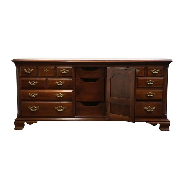 Thomasville Thomasville Furniture Collector's Cherry Traditional Style 72" Triple Door Dresser For Sale - Image 4 of 15