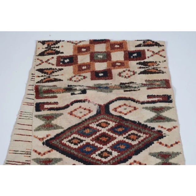 Mid-Century Modern Long Vintage Wool and Cotton Pictorial Textile Runner For Sale - Image 3 of 13