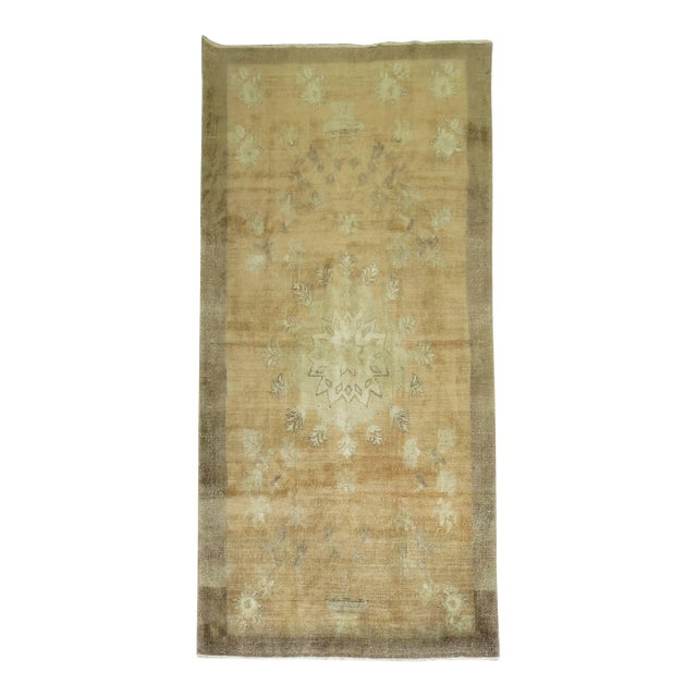 Vintage Turkish Caramel Rug For Sale