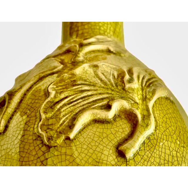 Japanese Modern Raku Style Lotus Vases, Set of Three For Sale - Image 9 of 10