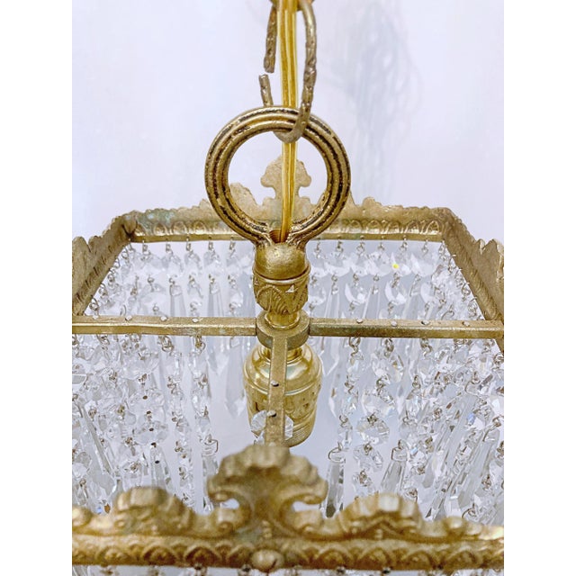 1920s 1920's Italian Brass Rim Chandelier For Sale - Image 5 of 11