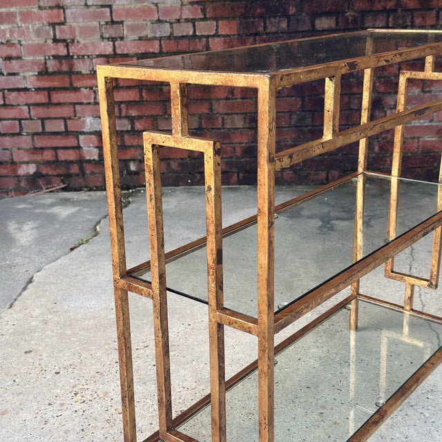 Vintage Maison Jansen Style Hollywood Regency Bespoke Hand Gilt Etergeres Bookcase-Newly Painted For Sale - Image 11 of 12
