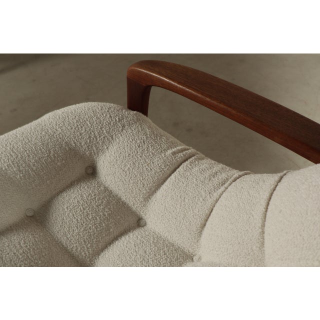 Set of Vintage Teak Scoop Chair with Ottoman by R.Huber & Co, 1960s For Sale - Image 15 of 17