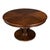 Brown Large Art Deco Round Jupe Dining Table with Stainless Steel Trim For Sale - Image 8 of 11