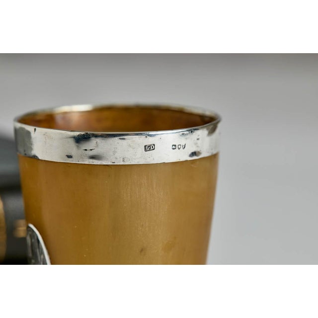 Victorian Late 19th Century Victorian Horn Sterling Silver Chalice/Cup For Sale - Image 3 of 4