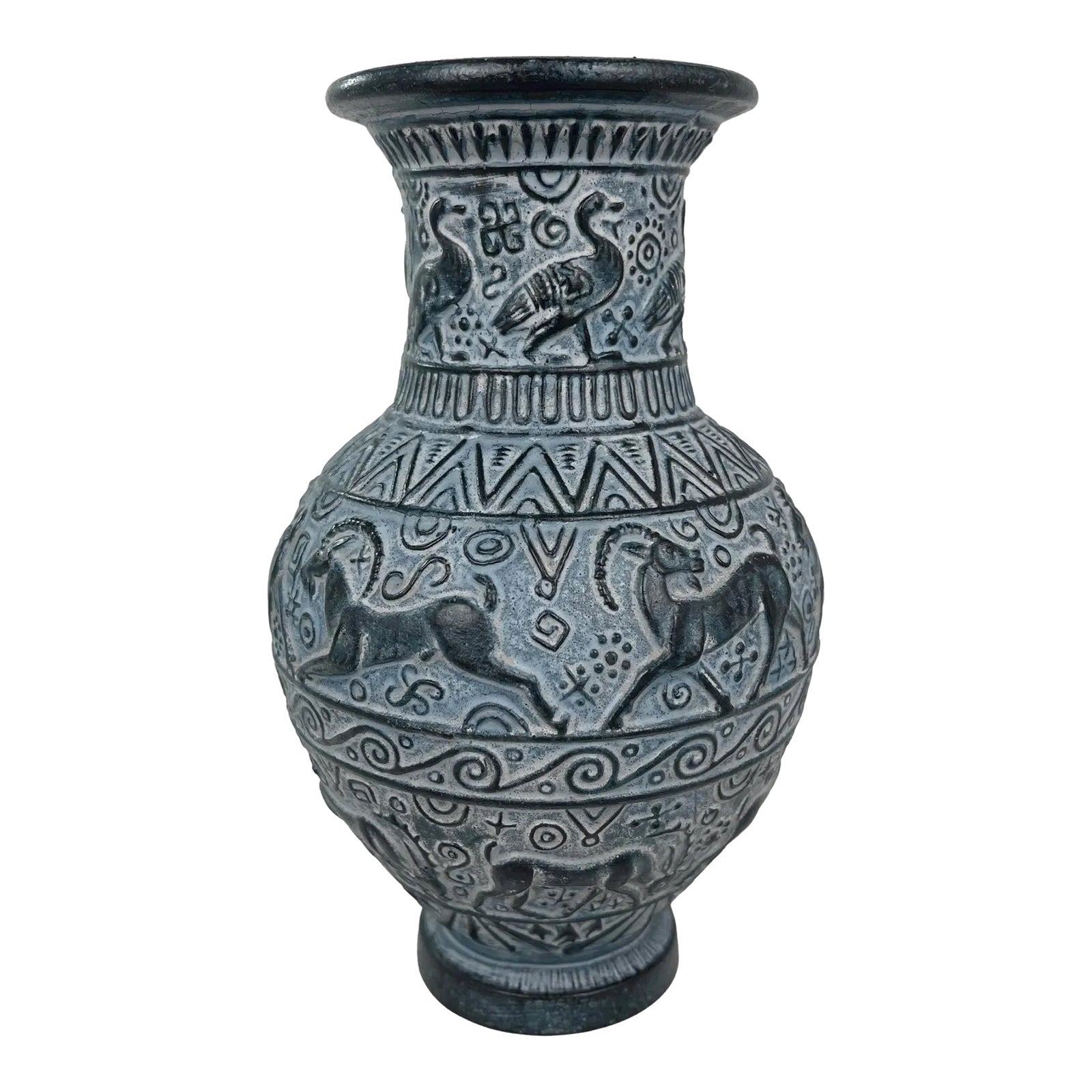 EgyptianStyle Pottery Vase Chairish