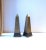 Wood Brass Obelisks, Pair For Sale - Image 7 of 10