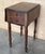 Brown Victorian Wood Drop Leaf Side Table With Turned Legs and Wheels For Sale - Image 8 of 18
