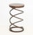 Modern Modern Faux Marble Wrought Iron Spiral End Table For Sale - Image 3 of 6