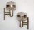 Mid-Century Modern Italian Brushed Stainless Steel & Cut Glass Sconces - Pair For Sale - Image 13 of 13