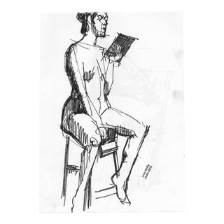 1980s John Reilly Reading Female Nude For Sale