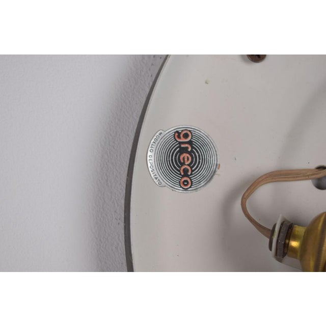 White Vintage Greco Ceiling Lamp, 1950s For Sale - Image 8 of 13