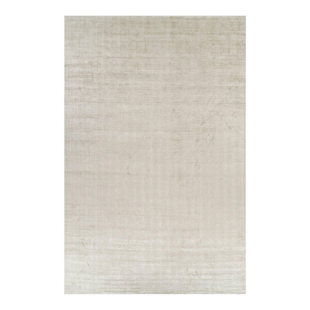 Rug & Kilim’s Oversized Contemporary Textural Solid Rug in Light Beige Tones - 13x20 For Sale