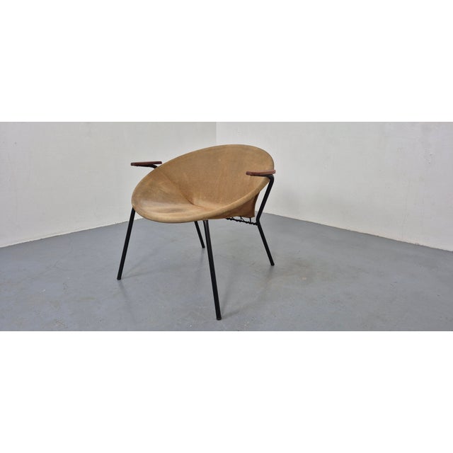 Hans Olsen Sueded Balloon Chair by Hans Olsen for Lea Furniture, Denmark, 1950s For Sale - Image 4 of 18
