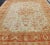 Antique Turkish Floral Oushak Rug in Cream, Rust Red, Orange and Green. Keivan Woven Arts/ Rug 17-0103, Origin/Turkey....