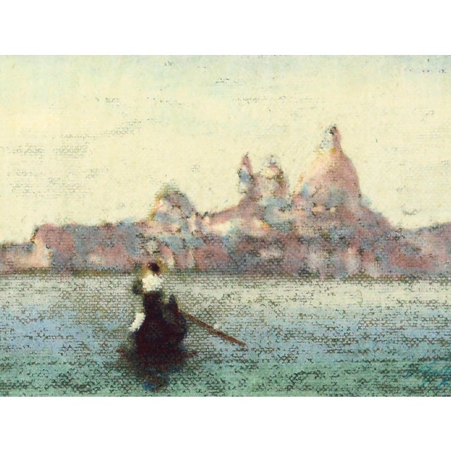 Impressionist Santa Maria Della Salute, Venice - Italian Landscape With Gondola For Sale - Image 3 of 5