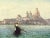 Impressionist Santa Maria Della Salute, Venice - Italian Landscape With Gondola For Sale - Image 3 of 5