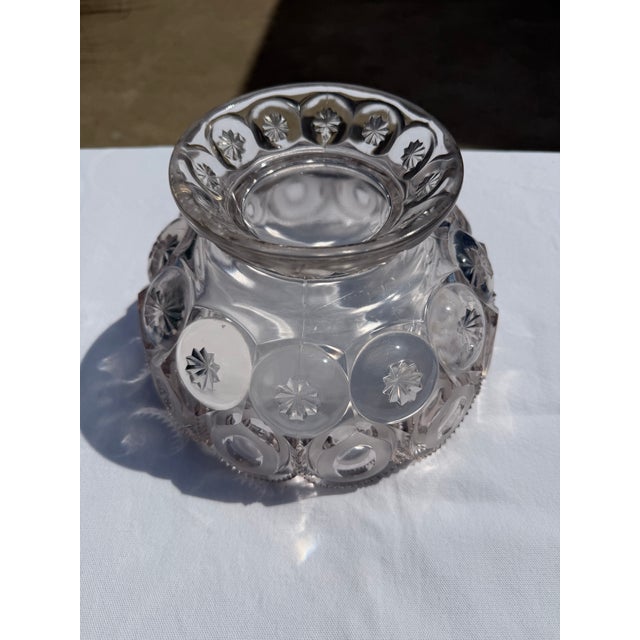 Hollywood Regency 1930s Adams Glass Moon & Stars Bowl/Vase For Sale - Image 3 of 6
