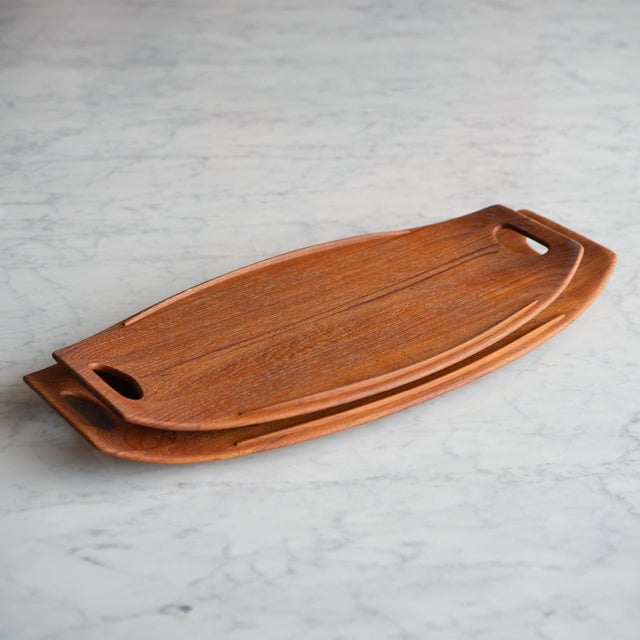Dansk Danish Teak Serving Cheese Charcuterie Boards by Jens Quistgaard for Dansk, Pair For Sale - Image 4 of 9