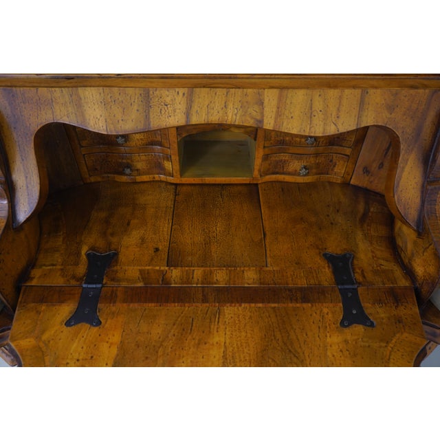Wood Italian Extremely High Quality Distressed Finish Secretary Desk For Sale - Image 7 of 18