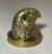 19th Century Antique Figural Solid Brass Figural Parrot Bird Glass Eyes Paperweight Statue For Sale - Image 5 of 12