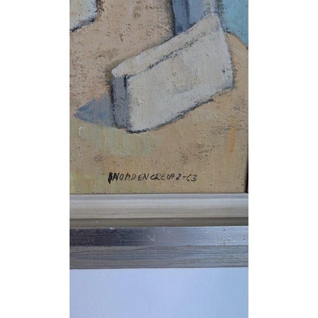 Impressionist Brita Nordencreutz Mediterranean Coast | 1963 | Oil on Canvas For Sale - Image 3 of 4