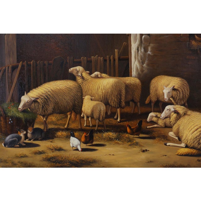 Baroque Belgian Artist, Baroque Scene, 1991, Oil on Canvas, Framed For Sale - Image 3 of 11