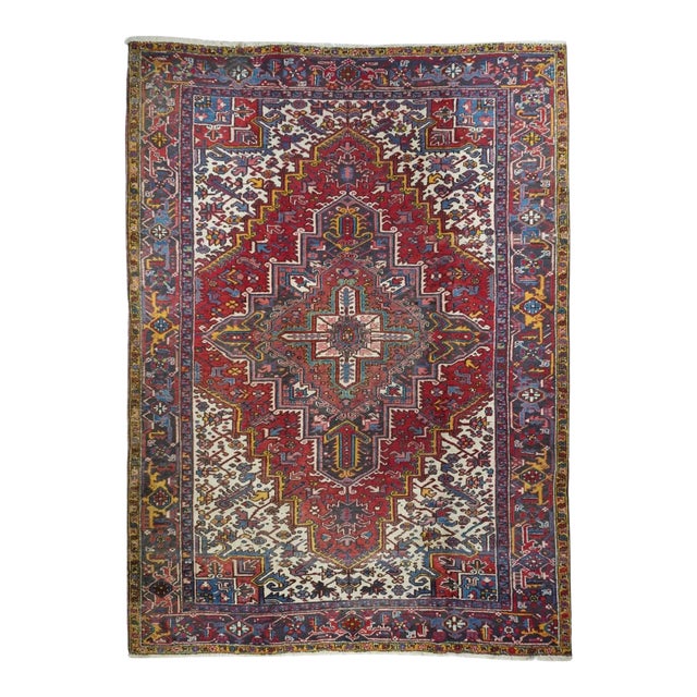 Vintage Heriz Rug 7'10'' x 10'11'' For Sale