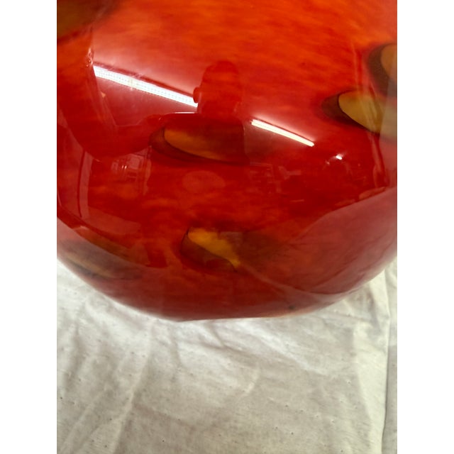 Cohn-Stone Studios Amber Hand Blown Glass Bowl For Sale - Image 9 of 12