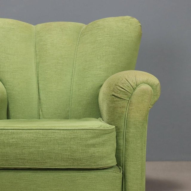 Vintage Green Armchairs, 1950s, Set of 2 For Sale - Image 4 of 9