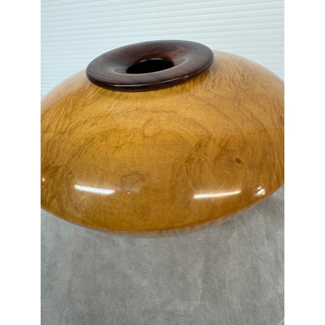 Early 21st Century Todd Lewis Wooden Vessel, Signed For Sale - Image 5 of 12